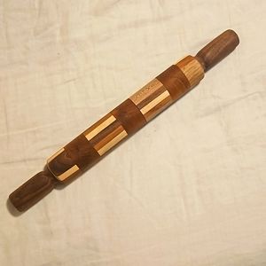 Artisan-made carved wood rolling pin